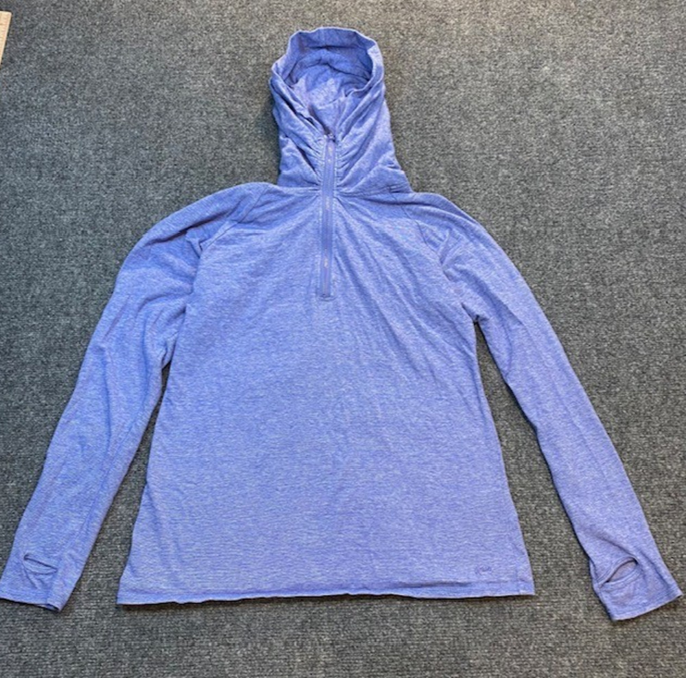 KAVU Sun Hoodie Womens Medium M Purple Blue 1/4 Zip Hiking Trail Athleisure